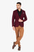 Maroon Single Breasted Knitted Blazer