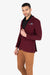 Maroon Single Breasted Knitted Blazer