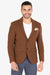 Brown Single Breasted Knitted Blazer