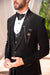 Black Resham and Swarovski Embroidered Italian Tuxedo Suit
