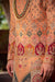 Carrot Orange Zardosi and Zari Embroidered Sherwani On Silk