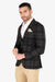 Grey And Brown Single Breasted Checked Knitted Blazer