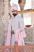 Pastel Pink Resham Embroidered Sherwani On Silk