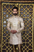 Golden Sequins And Zardosi Embroidered Indowestern On Textured Italian Fabric